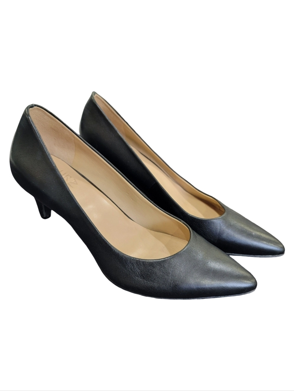 Naturalizer Beverly Black Leather Pointed-Toe Pumps Classic Comfort Woman’s 7M